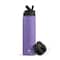 JoyJolt® 22oz. Triple Insulated Water Bottle with Flip Lid & Sport Straw Lid